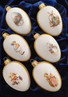 Sada kraslíc vintage veľkonočných ANTOINETTE 6 ks